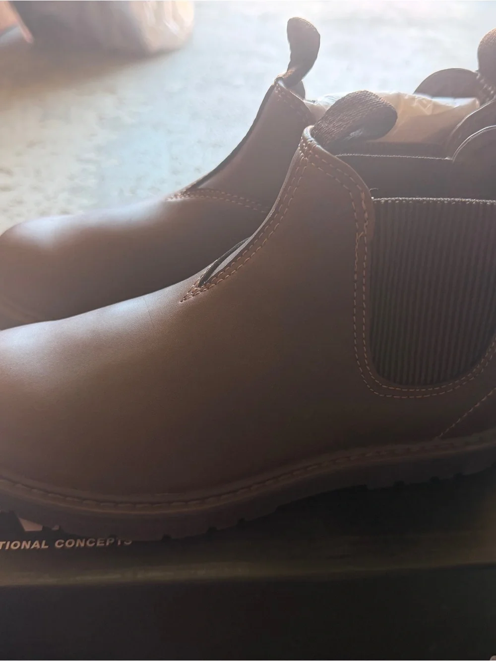 “New” INC RIVER Brown Boots size3